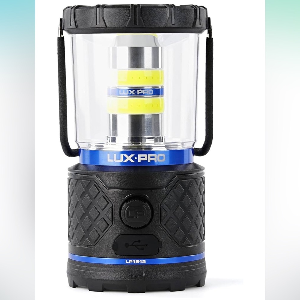 LUXPRO Rechargeable Dual-Power 1100 Lumen LED Lantern Flashlight Lamp